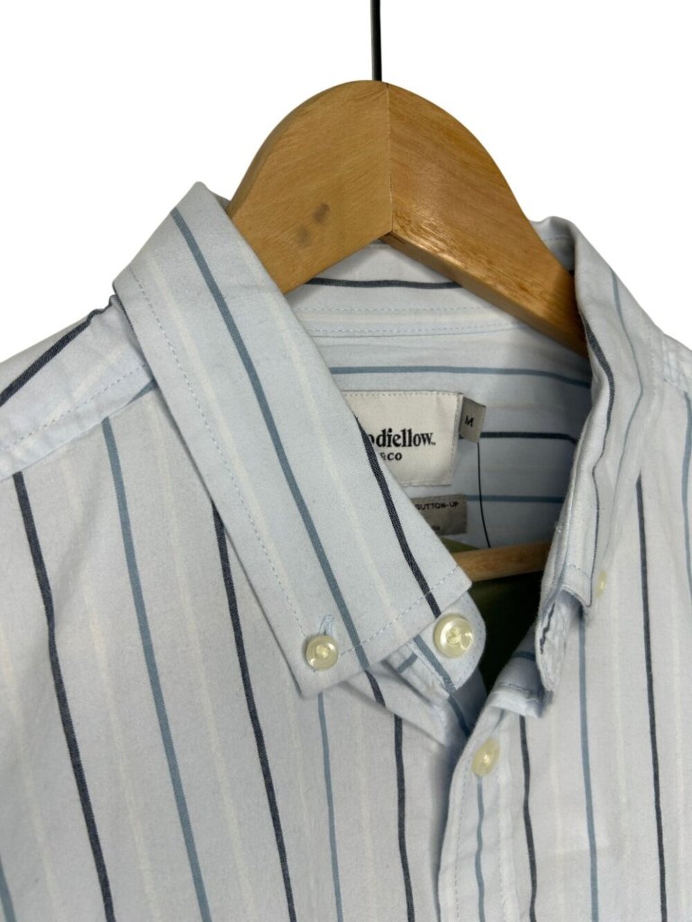 NWT Men's Medium Striped Long Sleeve Button-Down Shirt - Goodfellow & Co: Slim F